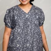 Feeding Frock Alia Cut, Free Size, Ankle Length, Tie-Up, Puff Sleeve Sleepwear in Softest Cotton Fabric (Bra Size 34"-38" | 50”-52″ length)